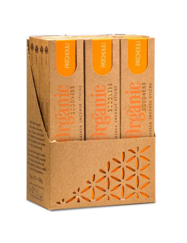 Organic PATCHOULI scent sticks 12 pcs