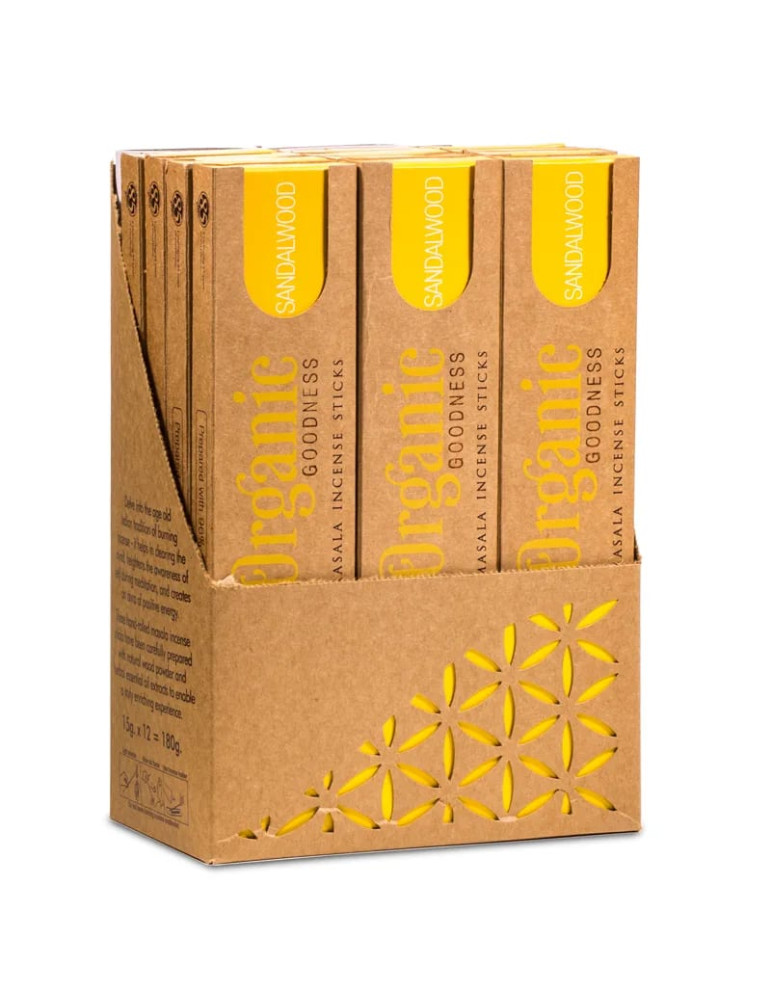 Organic SANDALWOOD scent sticks 12 pcs in a pack